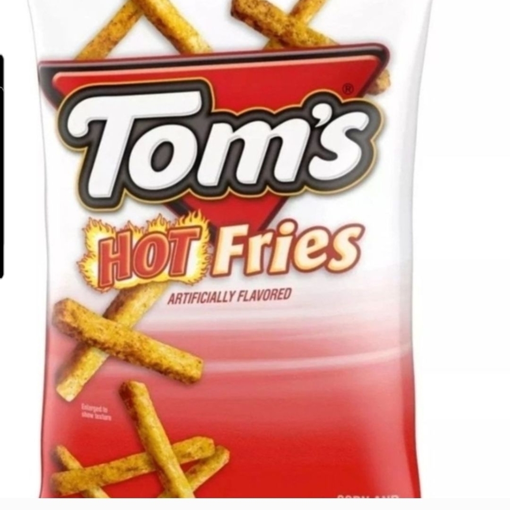Toms Hot Fries 3 Bags Chips
